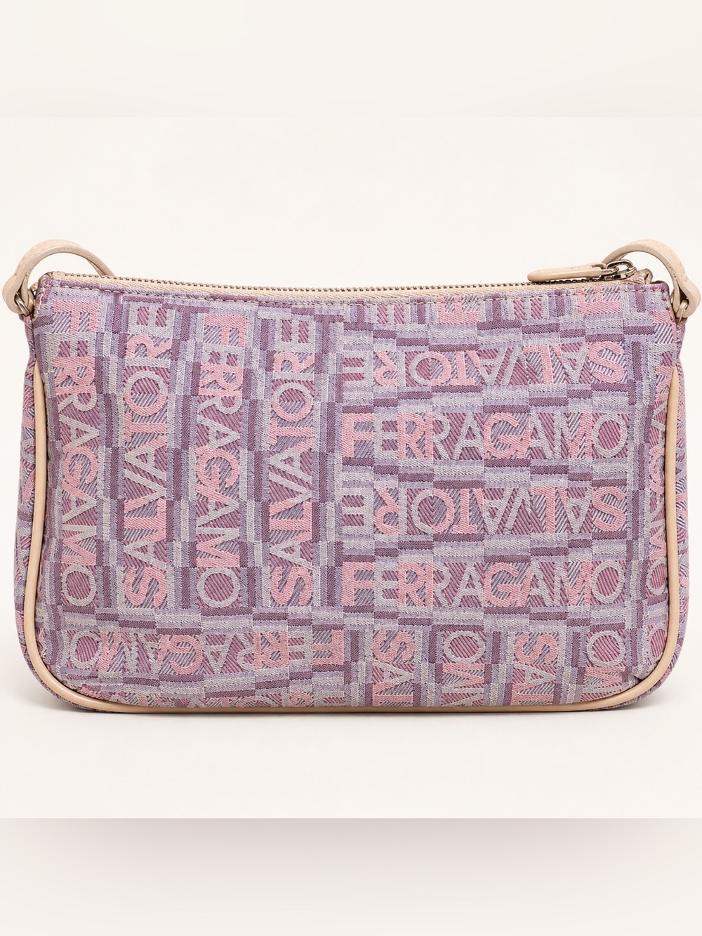 Ferragamo Vintage Monogram Shoulder Bag – Soft Pink Canvas - Picture 3 of 6